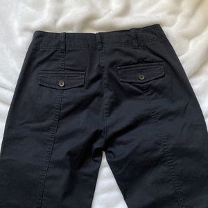 Talbots Women Size 4 Black Modern Pants Side Zippers Straight